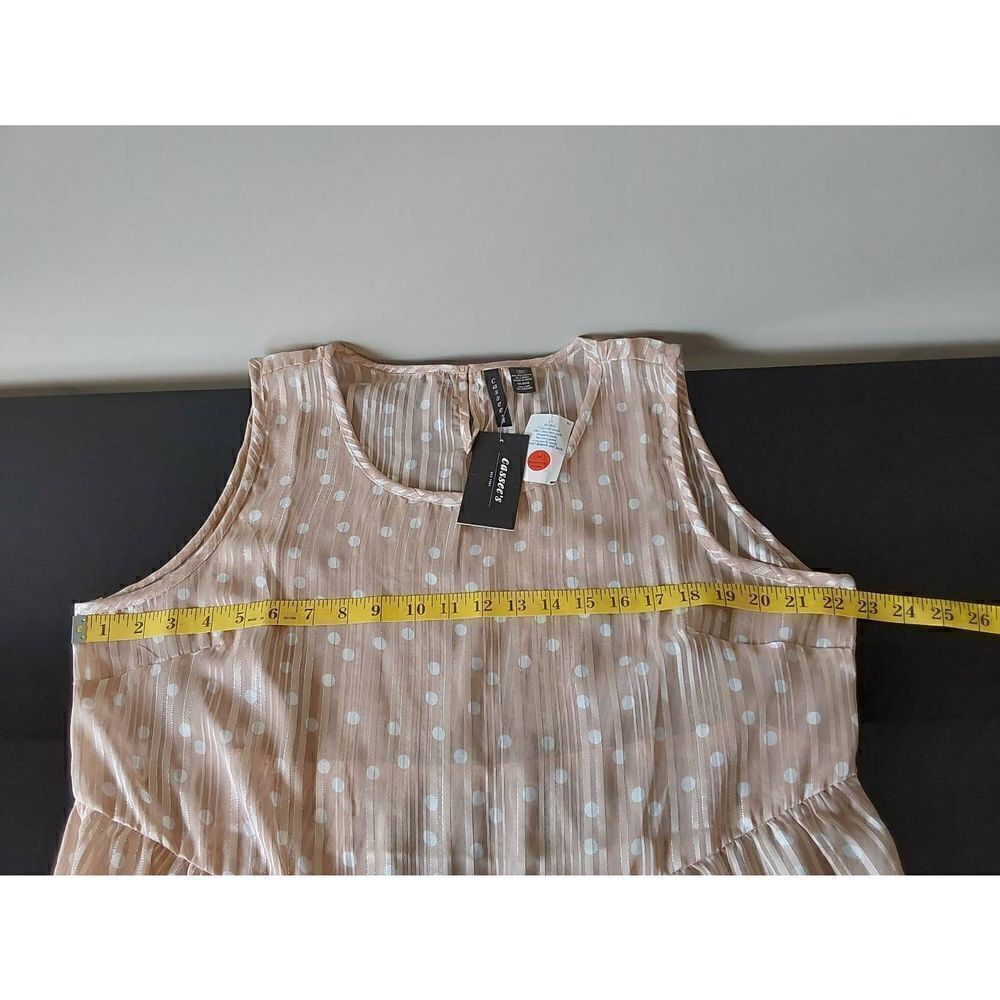 Cassee's Tank Size 2X  New with tag Brown with lurex threads - Picture 11 of 11